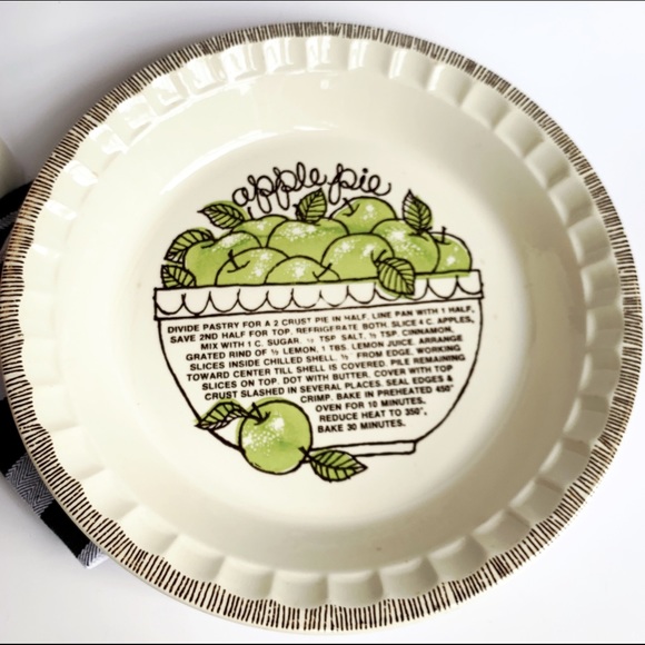 VTG Farmhouse Style Apple Pie Plate - Picture 2 of 4